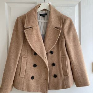 Beige wool Ann Taylor peacoat - XS